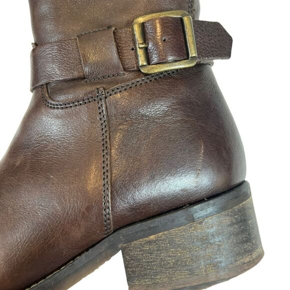 Fabianelli Sequoia Brown Leather Knee High Tall Riding Boots - Picture 8 of 16